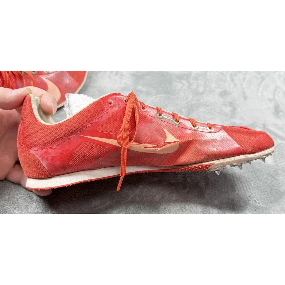 Nike Zoom Rival D Shoes Mens Size 10.5 Red Track Field‎ Spikes 333661-611